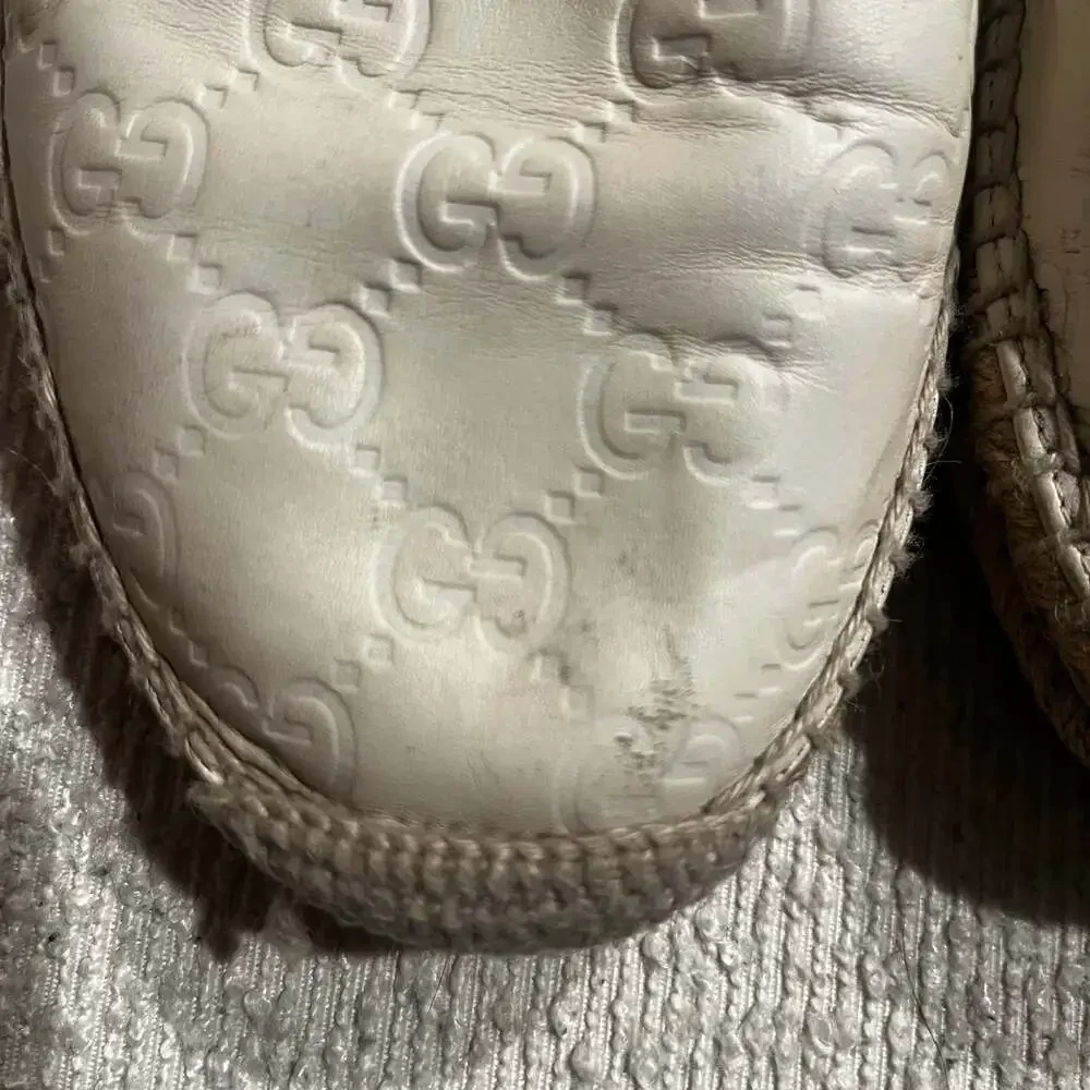 Gucci Beige GG Canvas/Leather Slip on Espadrille... - Picture 2 of 5
